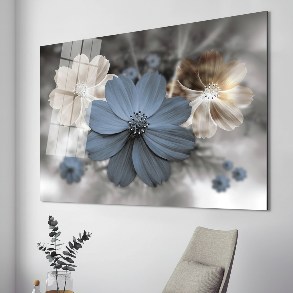 Flower Glass Wall Art