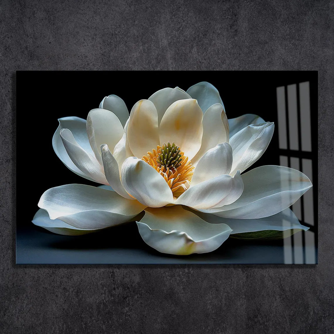 Magnolia Blossom Glass Wall Art