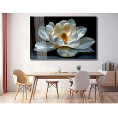 Magnolia Blossom Glass Wall Art
