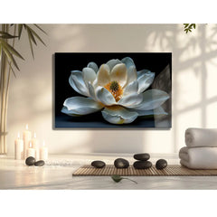 Magnolia Blossom Glass Wall Art