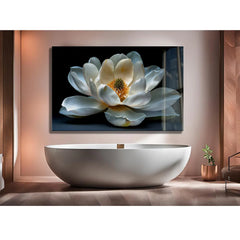 Magnolia Blossom Glass Wall Art