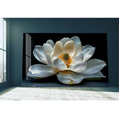 Magnolia Blossom Glass Wall Art