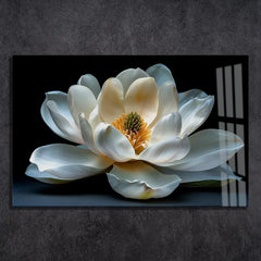 Magnolia Blossom Glass Wall Art