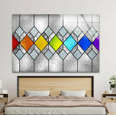 Stained Glass Effect Glass Wall Art