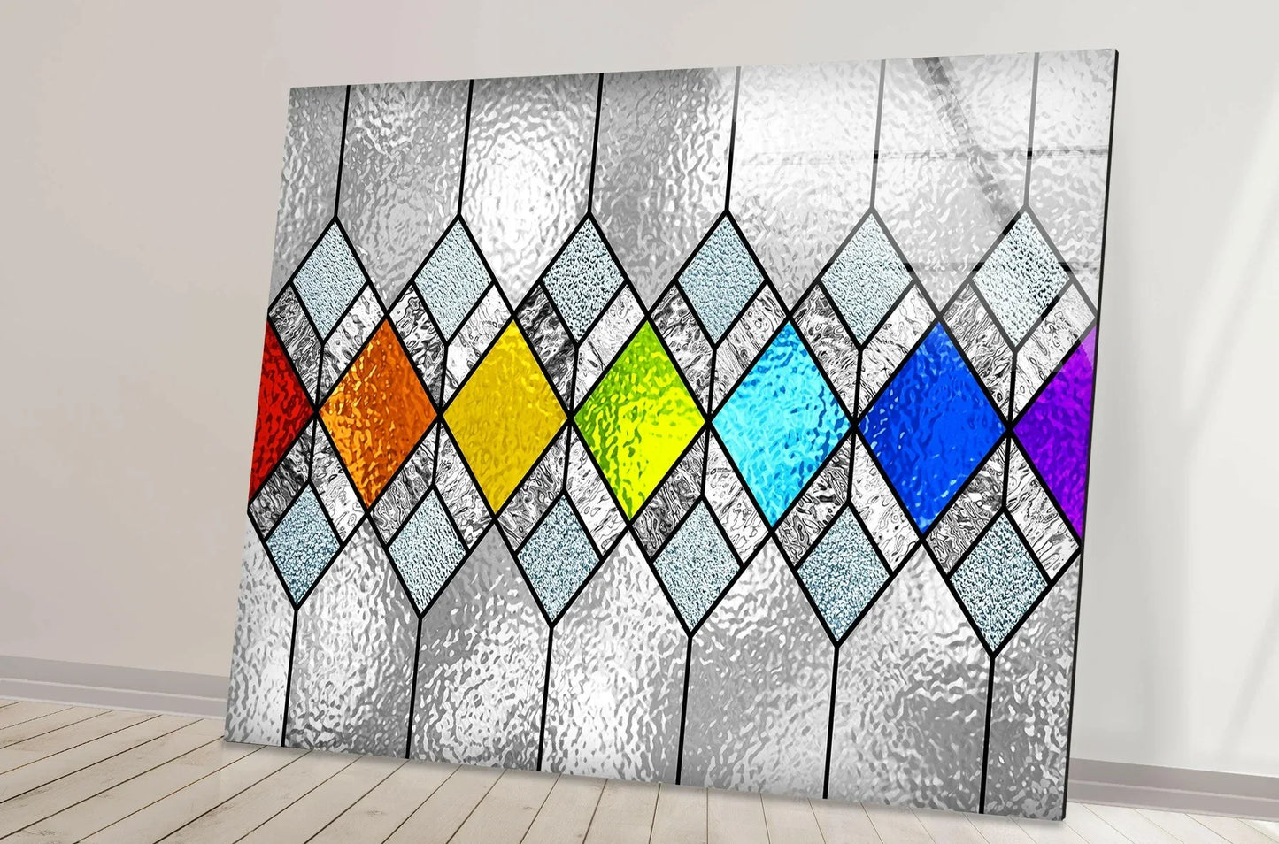 Stained Glass Effect Glass Wall Art