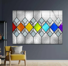 Stained Glass Effect Glass Wall Art