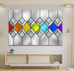 Stained Glass Effect Glass Wall Art