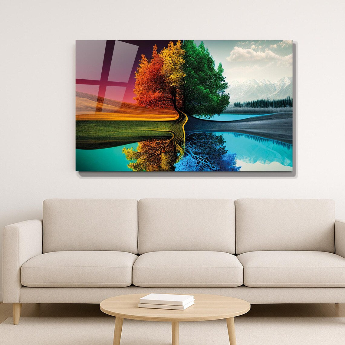 Four Seasons Glass Wall Art