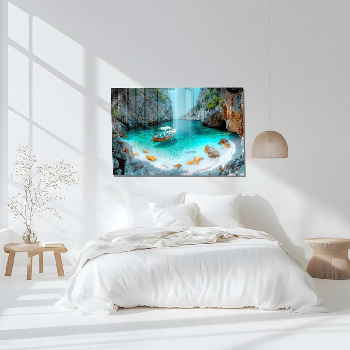 Exotic River Glass Wall Art