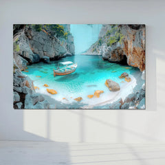 Exotic River Glass Wall Art