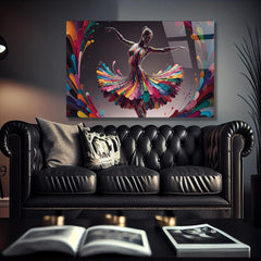 Ballerina Glass Wall Art