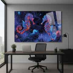 Seahorse Glass Wall Art