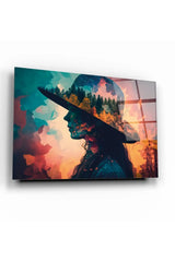 Woman's head Glass Wall Art