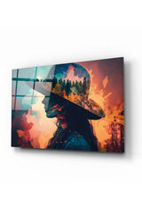 Woman's head Glass Wall Art