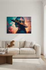 Woman's head Glass Wall Art