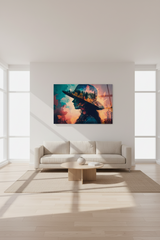 Woman's head Glass Wall Art
