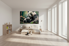 Pandas Glass Wall Art