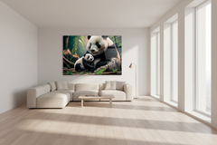 Pandas Glass Wall Art