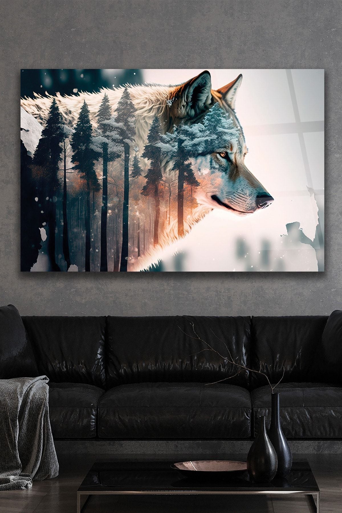 Wolf Glass Wall Art