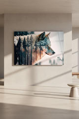Wolf Glass Wall Art