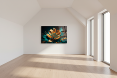 Abstract Flower Glass Wall Art