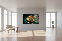 Abstract Flower Glass Wall Art