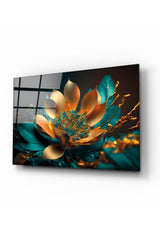 Abstract Flower Glass Wall Art