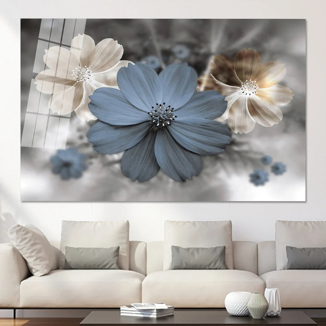 Flower Glass Wall Art