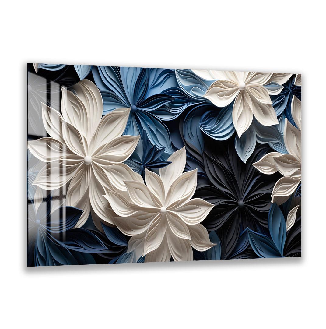 Abstract Flower Glass Wall Art