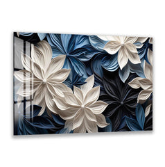 Abstract Flower Glass Wall Art