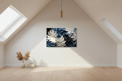 Abstract Flower Glass Wall Art