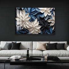 Abstract Flower Glass Wall Art