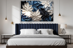 Abstract Flower Glass Wall Art