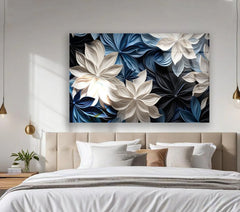 Abstract Flower Glass Wall Art