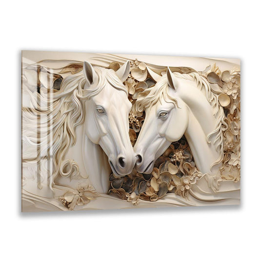 Horses Glass Wall Art
