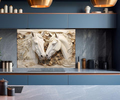 Horses Glass Wall Art