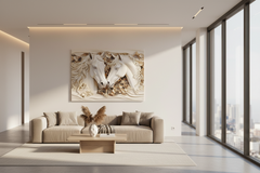 Horses Glass Wall Art