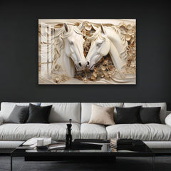 Horses Glass Wall Art