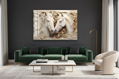 Horses Glass Wall Art