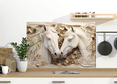 Horses Glass Wall Art