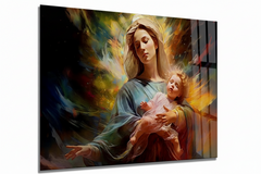 Virgin Mary Glass Wall Art