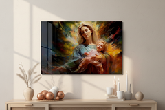 Virgin Mary Glass Wall Art