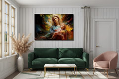 Virgin Mary Glass Wall Art