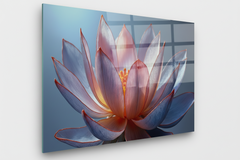 Lotus Flower Glass Wall Art