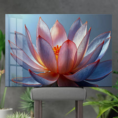 Lotus Flower Glass Wall Art