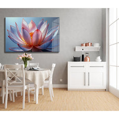 Lotus Flower Glass Wall Art