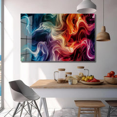 Abstract Fractal Glass Wall Art