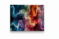 Abstract Fractal Glass Wall Art