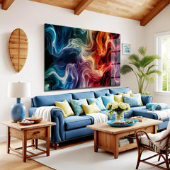 Abstract Fractal Glass Wall Art