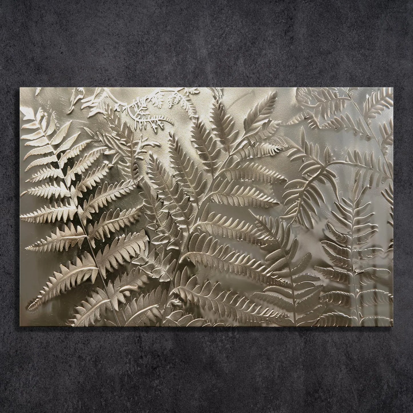 Leafy Plant Glass Wall Art
